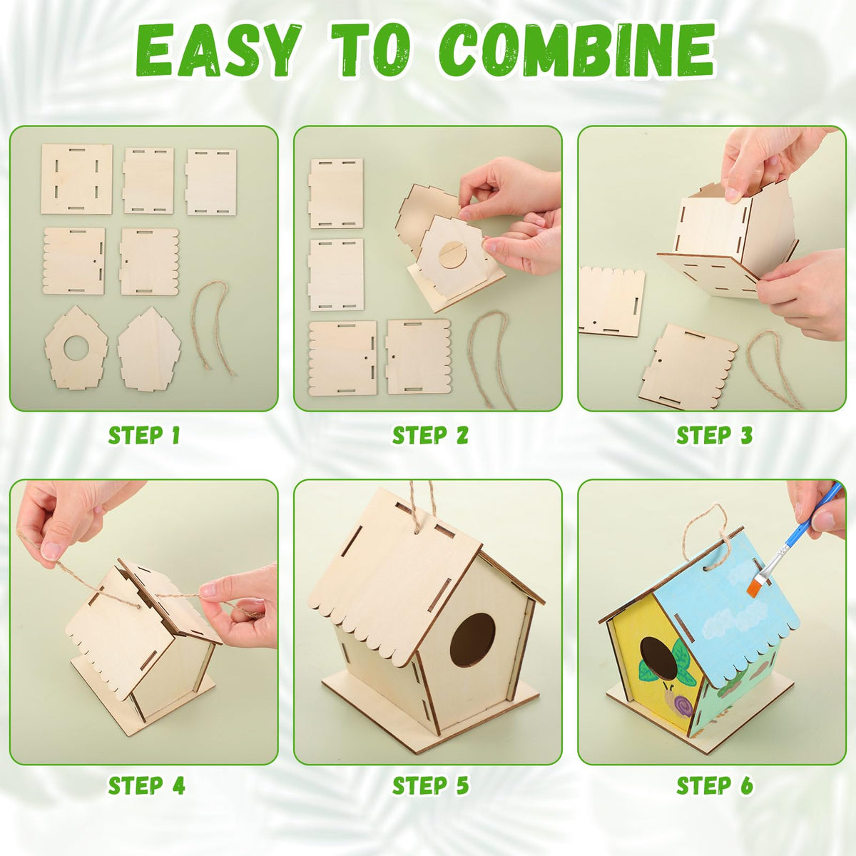 DoubleFill birdhouse kit displays its approx 4.33 by 3.54 by 3.15 inch size.