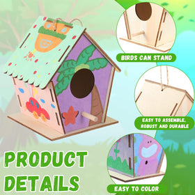 DoubleFill mortise and tenon assembly birdhouse showing simple, tool-free construction.