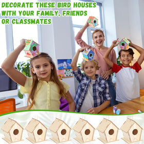 DoubleFill bulk 12-pack birdhouses for classrooms and family crafts.