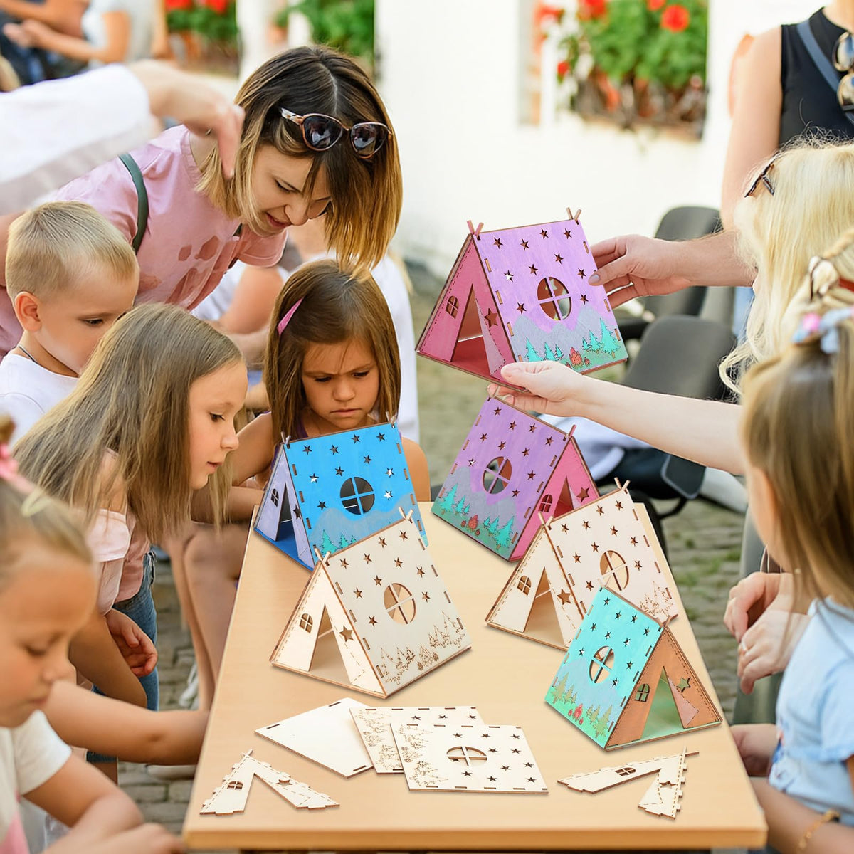 DoubleFill wooden crafts for kids use safe materials for ages six and up.