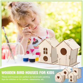 DoubleFill kids painting session with unfinished wood surfaces to personalize
