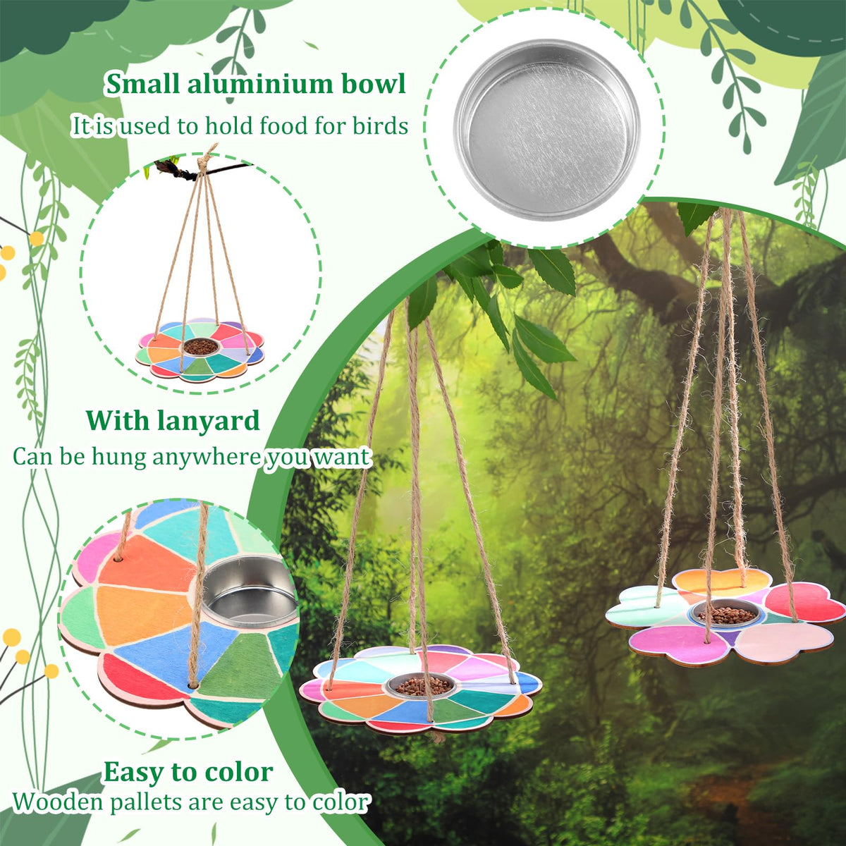DoubleFill kids painting bird feeder: vibrant colors inspire imaginative craft.