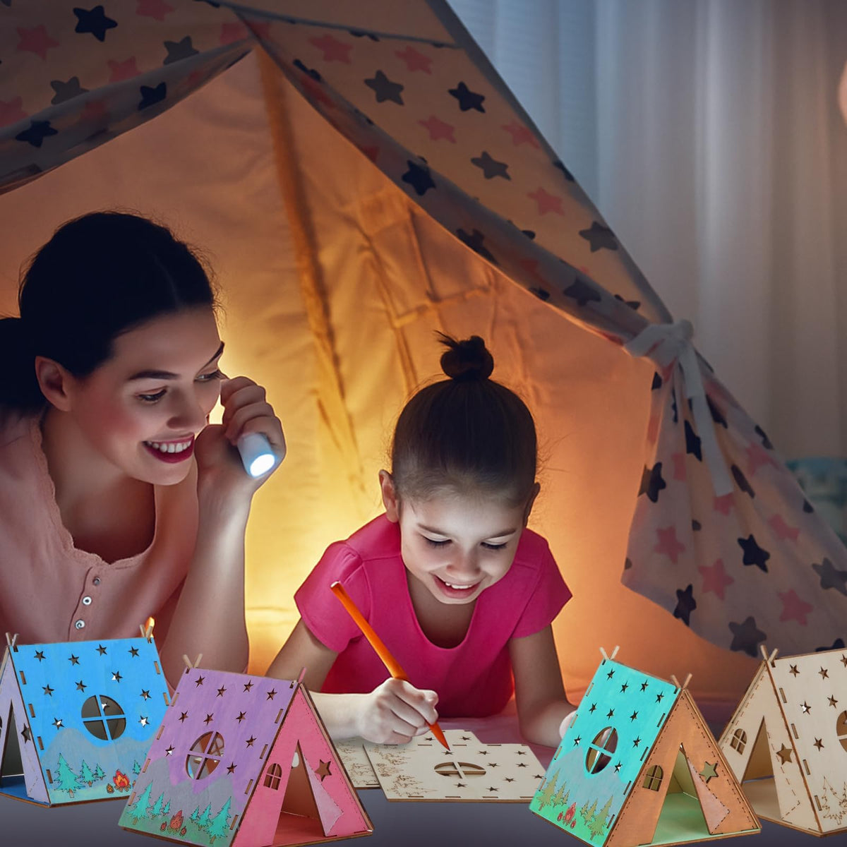 DoubleFill camping crafts kit enhances imaginative play and home learning.