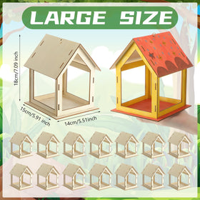 DoubleFill wooden bird feeder kit showing assembly for easy setup