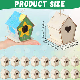 DoubleFill wooden birdhouse 4-33-inch highlights sturdy construction and DIY potential.