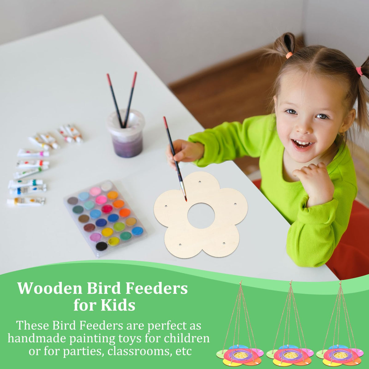 DoubleFill grooved pallet supports simple, kid-friendly assembly.