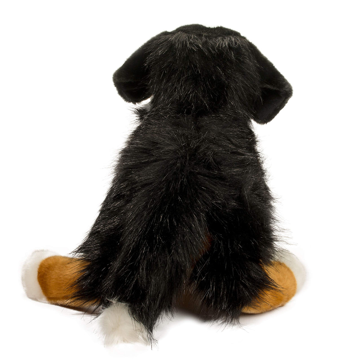 Douglas Alps Bernese Mountain Dog plush nose detail in leatherette.
