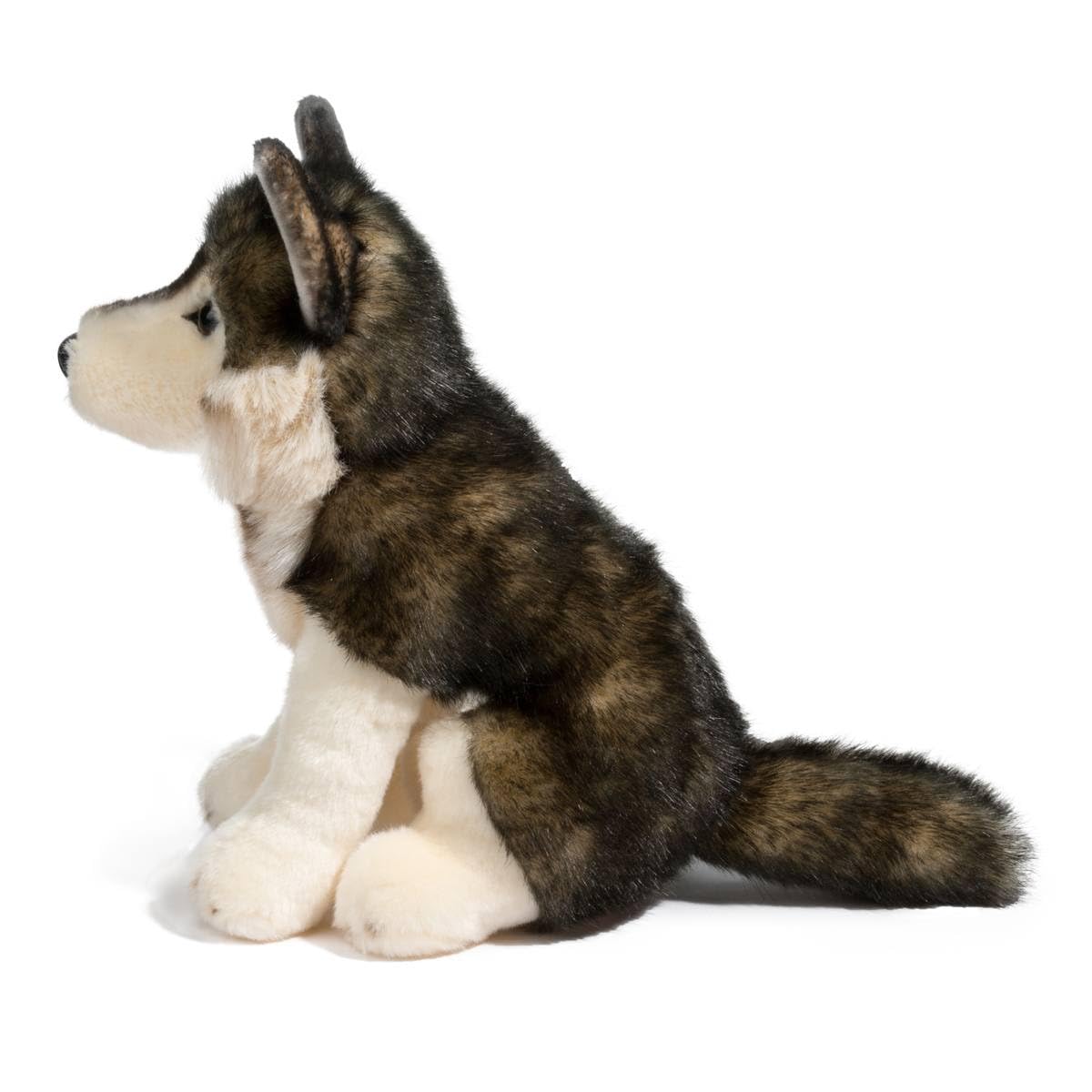 Douglas Atka Wolf plush stands 11 inches tall for compact display.