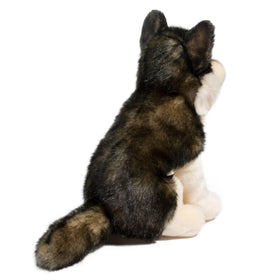 Douglas Atka Wolf plush coat texture highlights soft, durable fur.