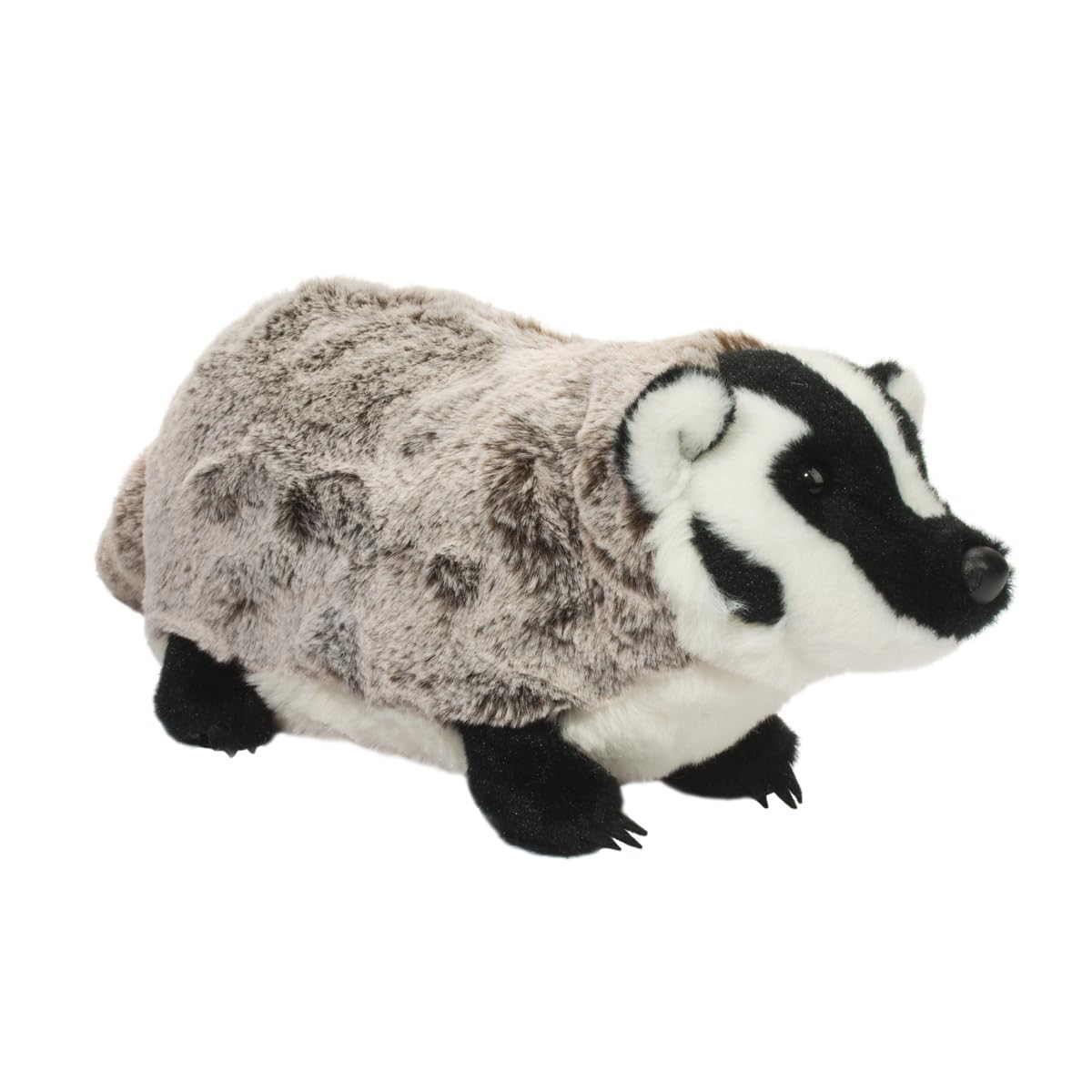 Douglas Barry Badger face closeup showing lifelike eyes for gentle companionship.