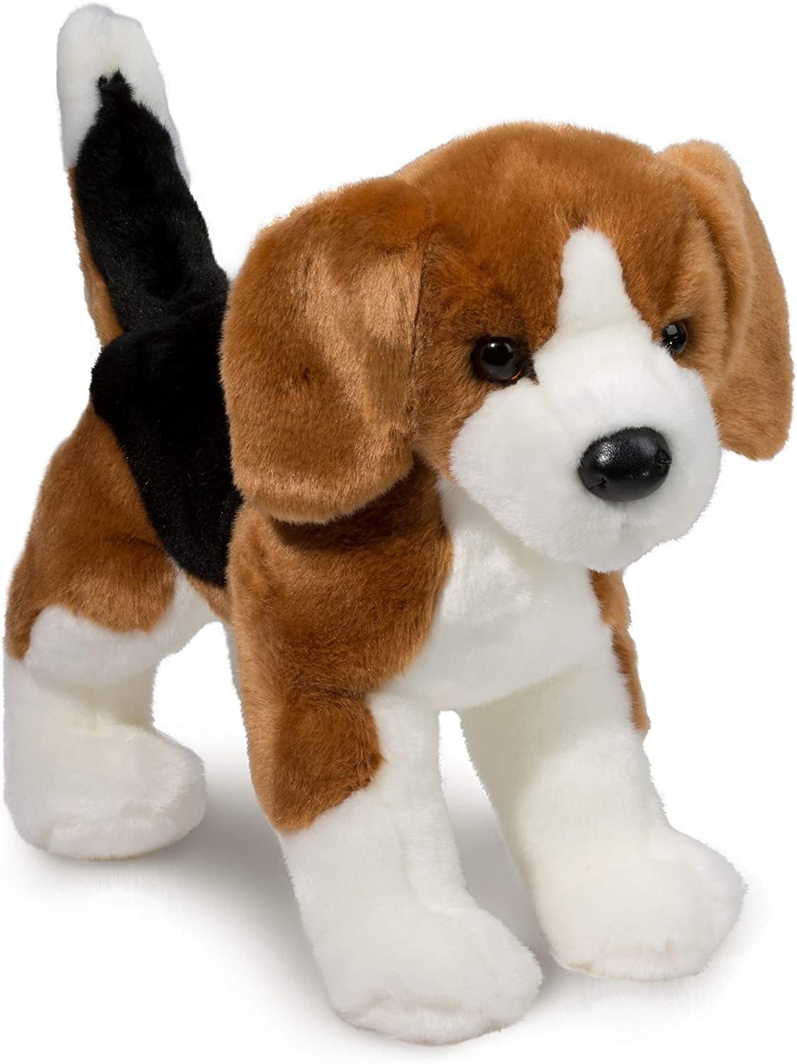 Douglas Bernie Beagle plush face with soulful eyes for comforting hugs.
