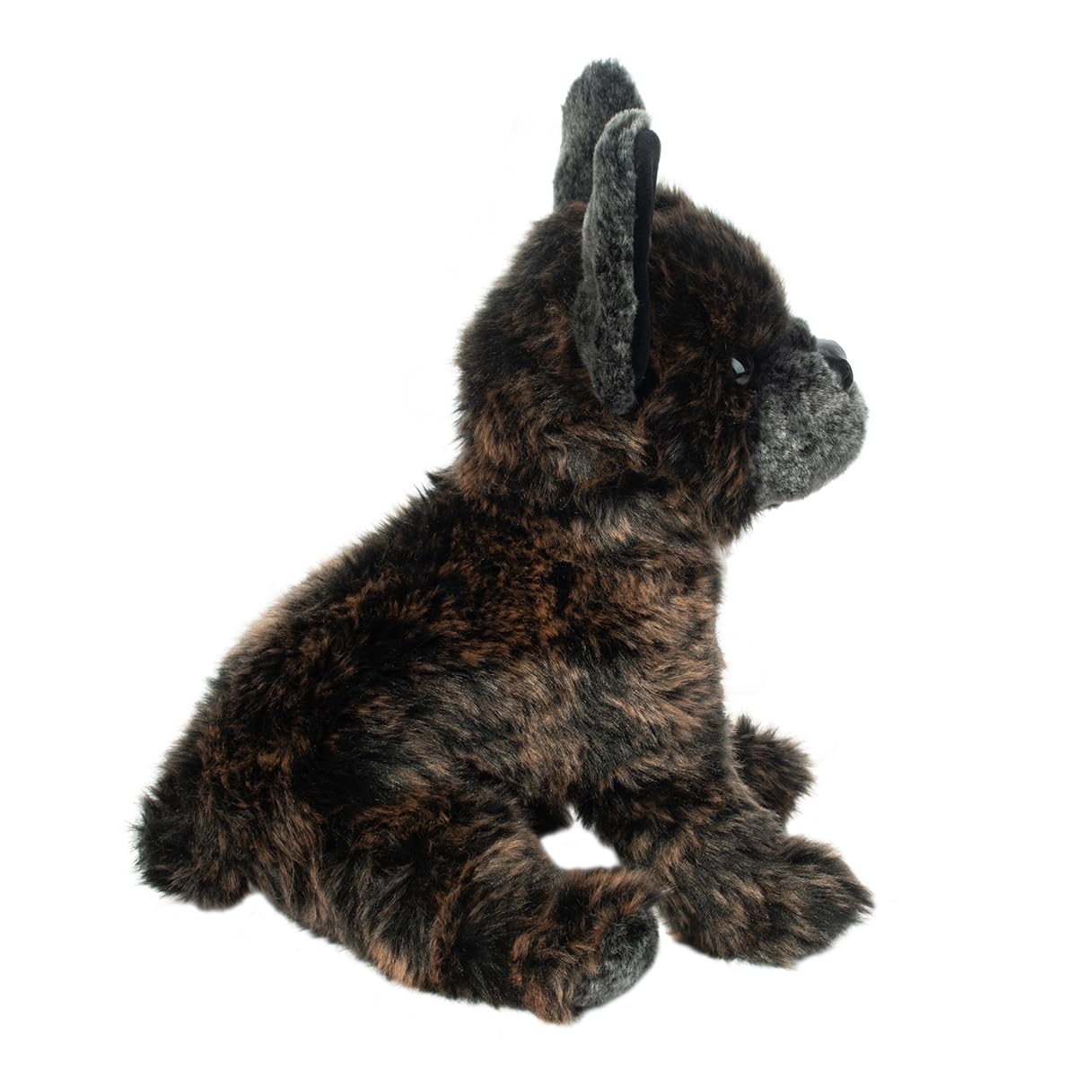 Douglas Billie plush coat brindle detail highlights lifelike look for dog lovers.