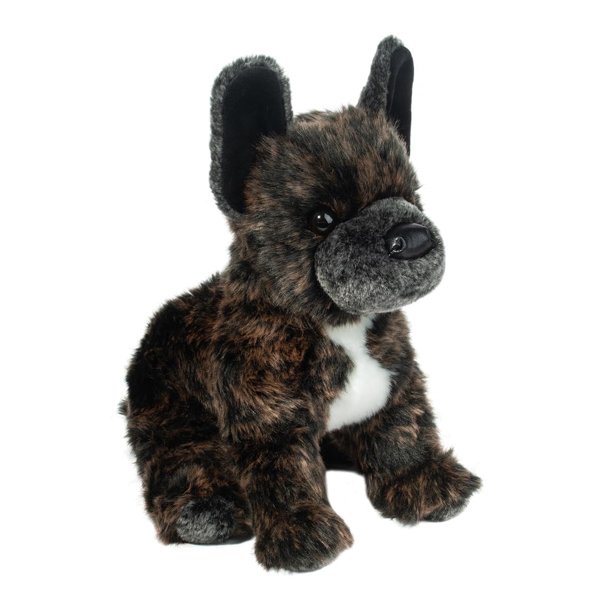 Douglas Billie French Bulldog plush face close-up showing soft materials for comforting hugs.