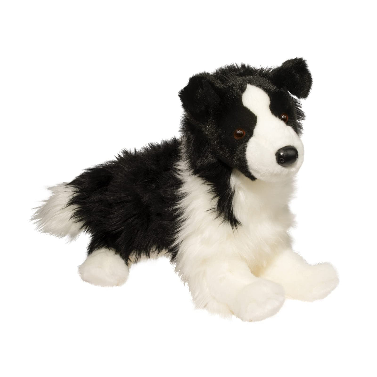 Douglas Chase Border Collie plush with lifelike nose for cuddling and imaginative play.