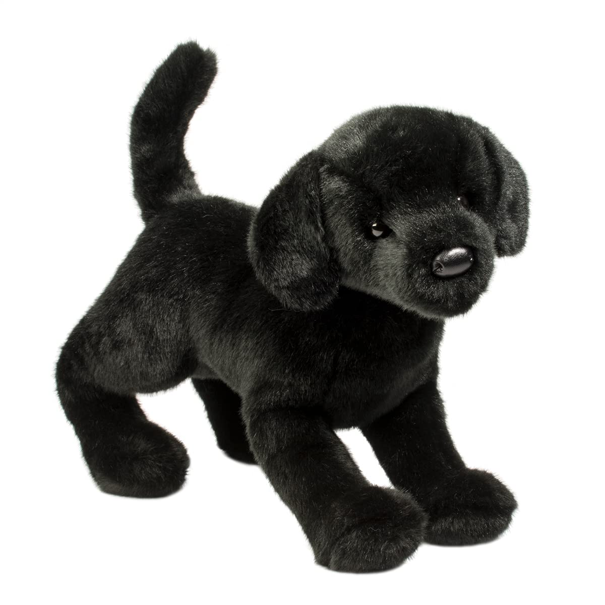 Douglas Chester Black Lab plush full-body view showing cuddle-ready design