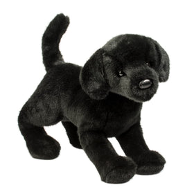 Douglas Chester Black Lab plush full-body view showing cuddle-ready design
