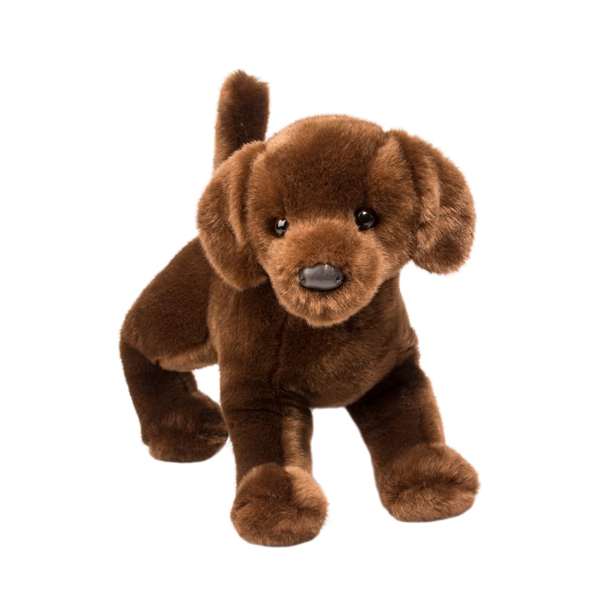 Douglas Cocoa chocolate lab plush with weighted feel for posing.