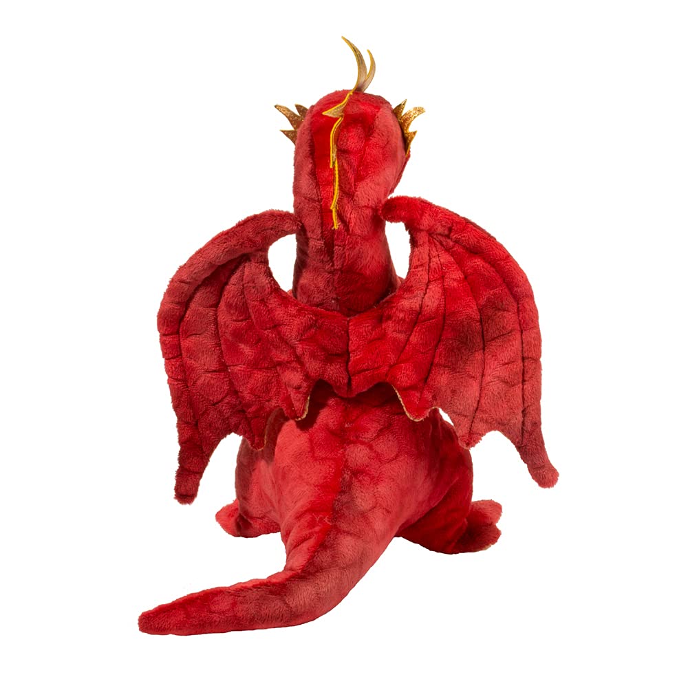Douglas Eugene Red Dragon plush in upright pose ideal for display