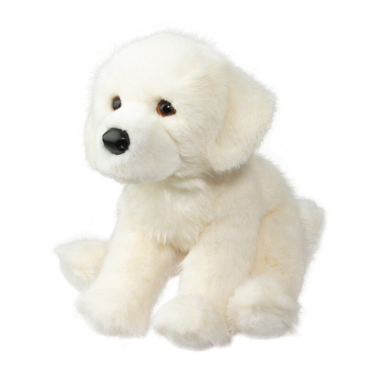 Douglas Everest White Retriever plush is 12-inch tall for cozy display and cuddling