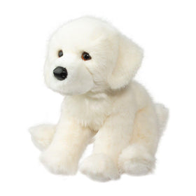 Douglas Everest White Retriever plush is 12-inch tall for cozy display and cuddling
