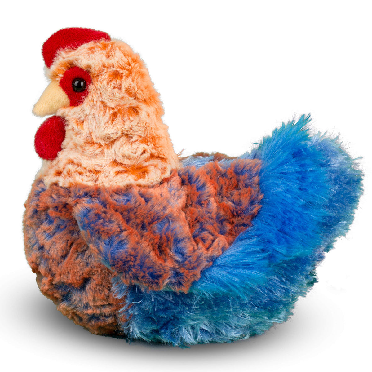 Douglas Henrietta Blue Lace Hen colorful plumage and vibrant blues add barnyard whimsy.