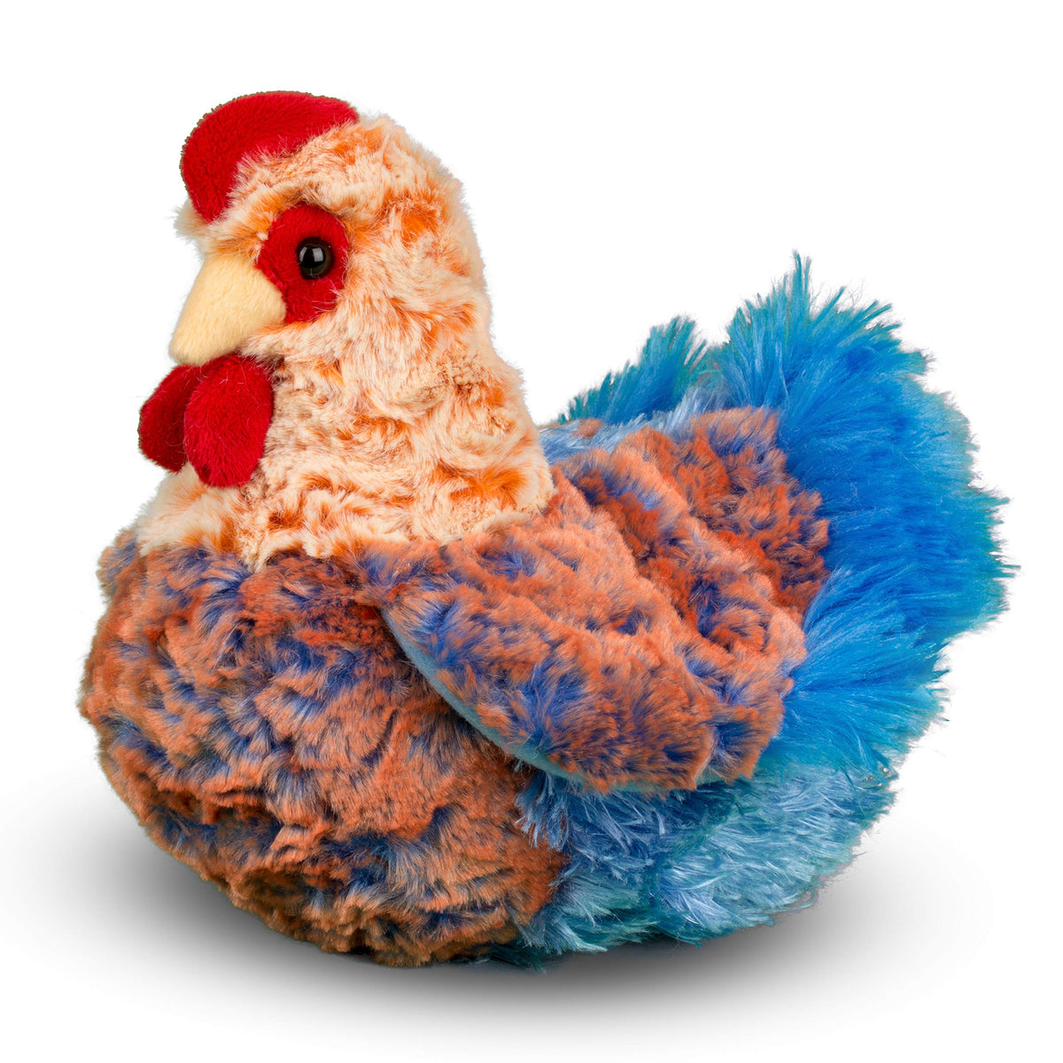 Douglas Henrietta Blue Lace Hen face detail showcases lifelike features and friendly charm.