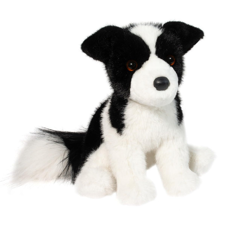 Douglas Herdie soft border collie plush cuddle buddy for kids.