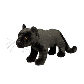 Douglas Jagger Black Panther plush fur detail, soft texture for cuddling and pretend play