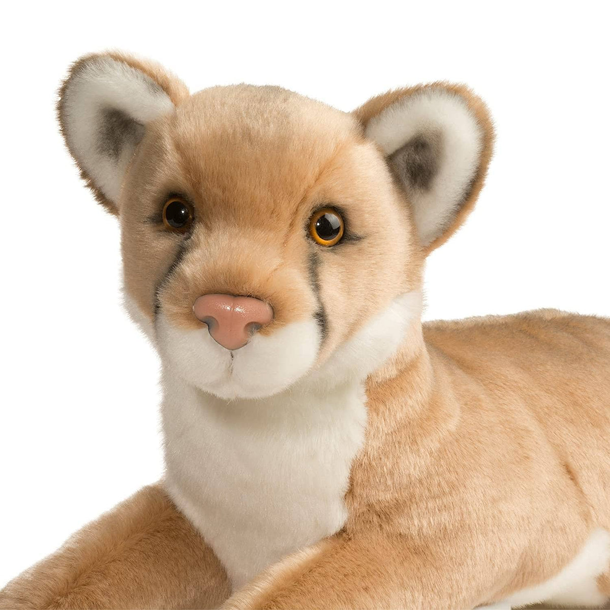 Douglas Kelso Mountain Lion plush front view with durable stitching