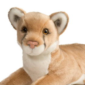 Douglas Kelso Mountain Lion plush front view with durable stitching