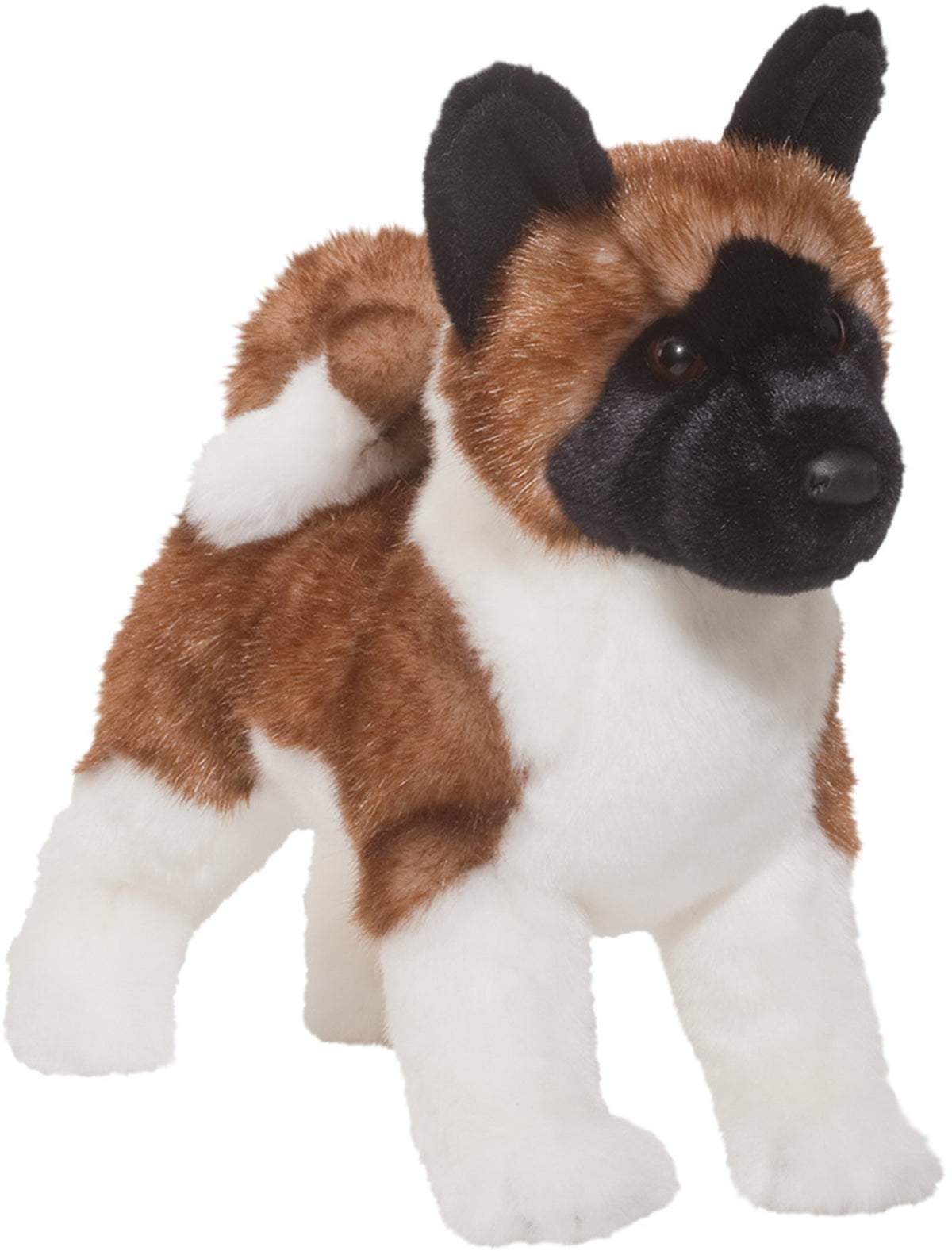 Douglas Kita Akita plush dog, lifelike cuddle toy with brown and white coat for comforting hugs