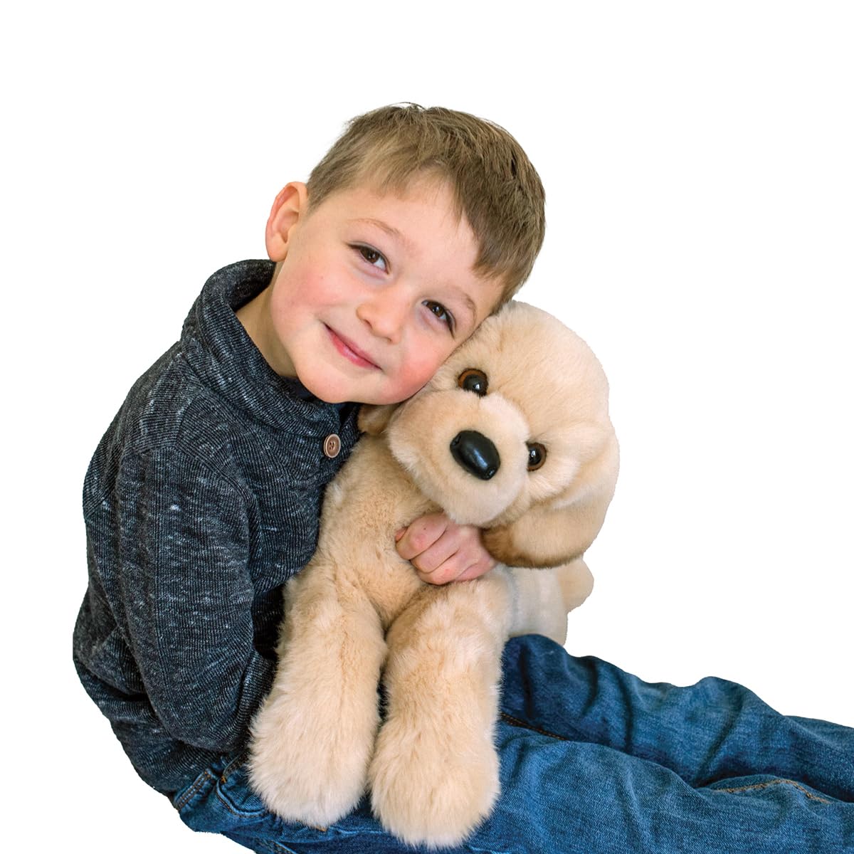 Douglas Lettie’s soft cream fur invites cuddling and cozy companionship.