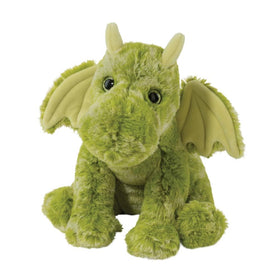Douglas Lucien Green Dragon Softie sitting portrait highlights its cuddly plush design.