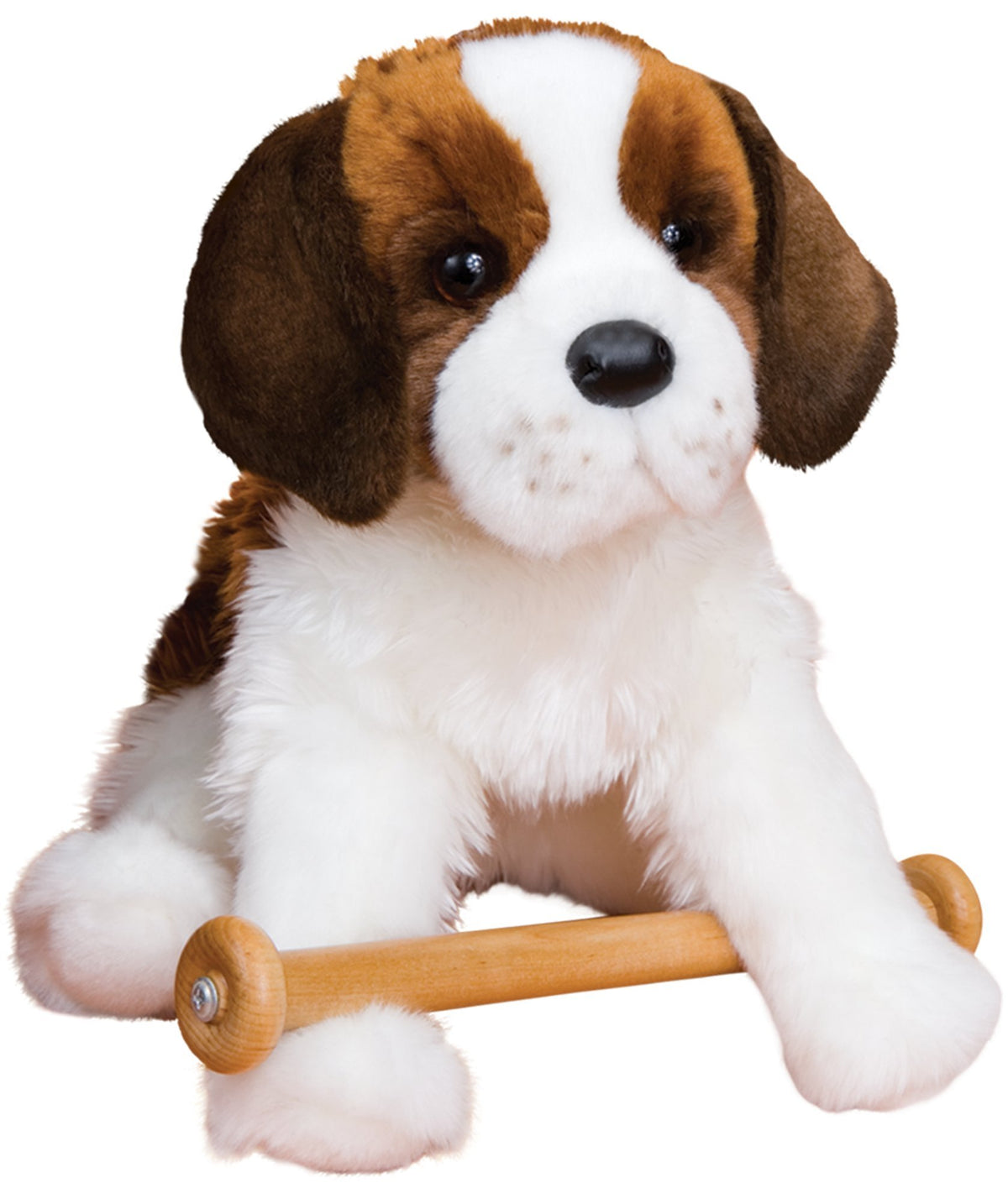 Douglas Oma St. Bernard plush with realistic fur and amber eyes for comforting hugs
