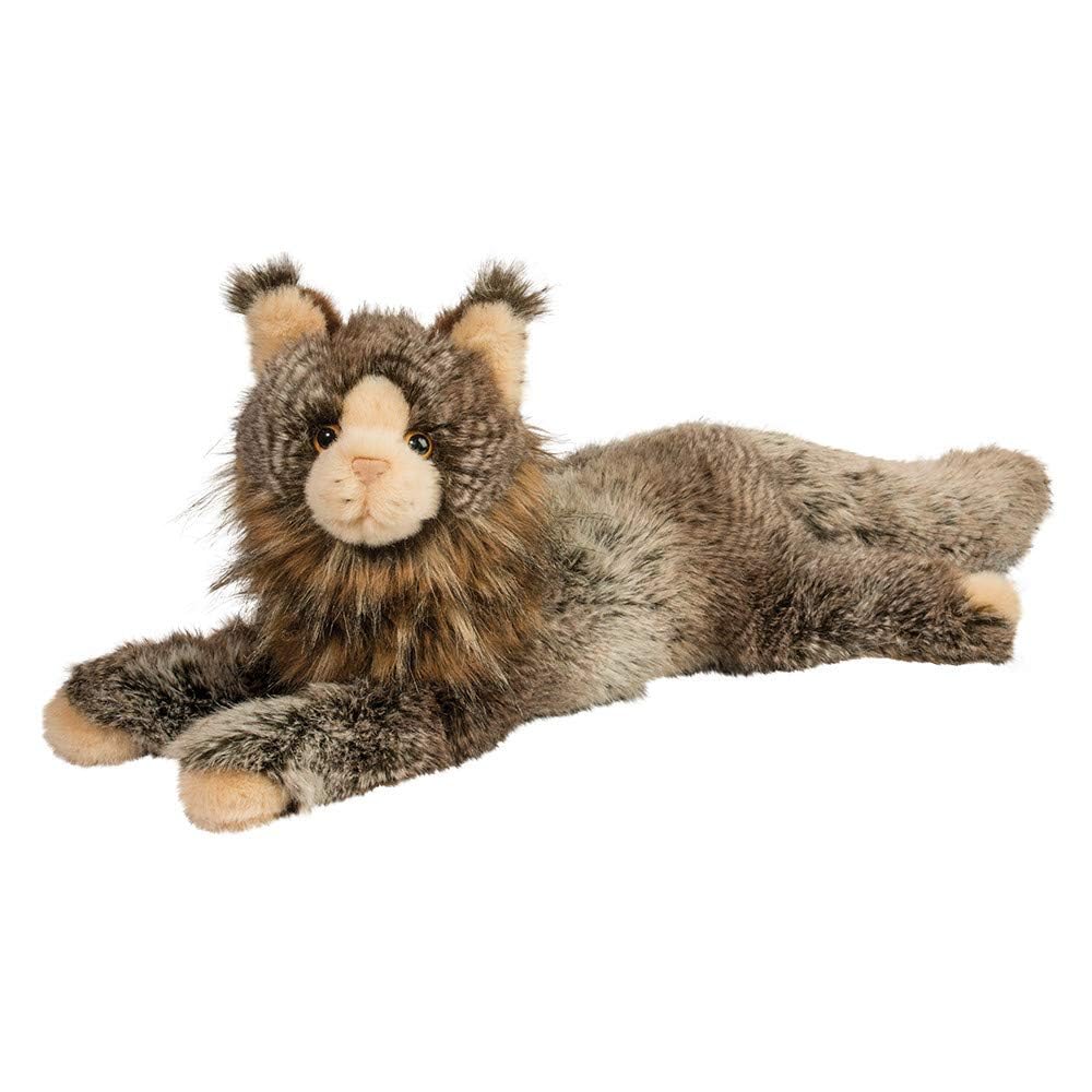 Douglas Oscar Maine Coon Cat plush in a lap-hug pose, perfect for cozy cuddling and decorative display.
