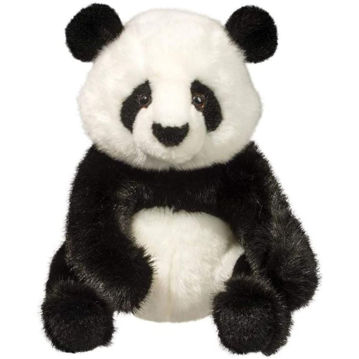 Douglas Paya panda bear cub plush in seated pose, perfect for cozy hugs and imaginative play.