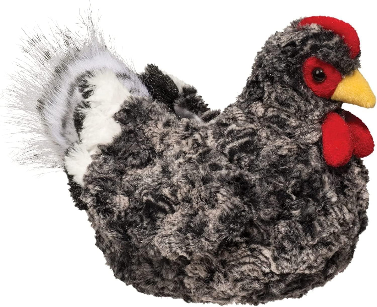 Douglas Pepper Black Multi Hen Chicken Plush — soft, lifelike cuddle toy for kids