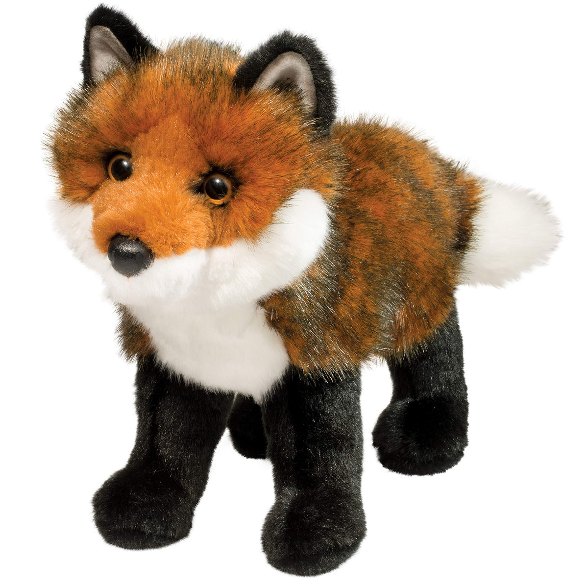 Douglas Scarlett red fox plush in lifelike stand-up pose for imaginative play