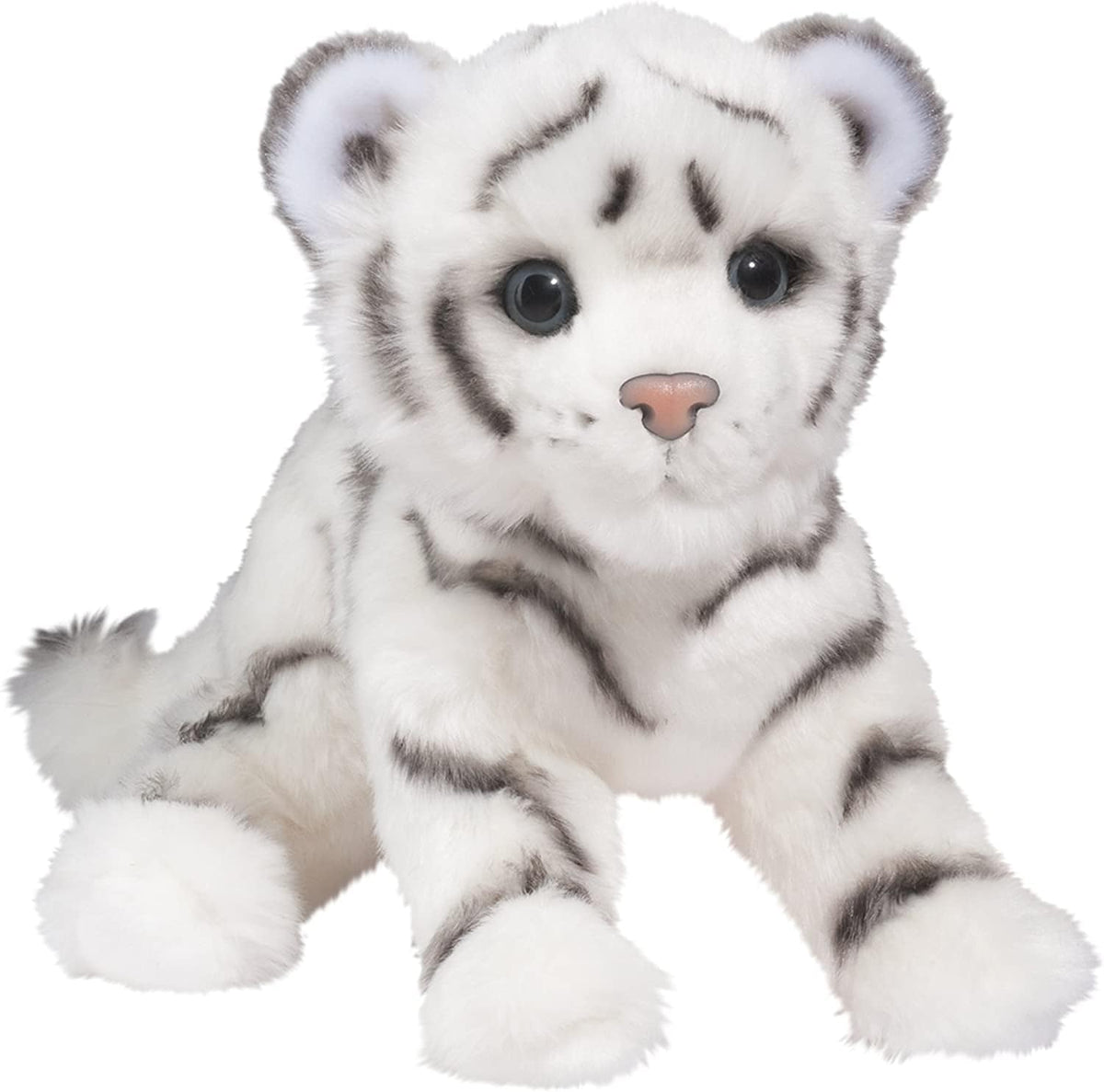 Douglas Silky White Tiger Cub Plush for cozy hugs and lifelike play
