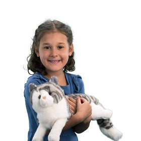 Douglas Smokey plush with blue eyes for lifelike charm.