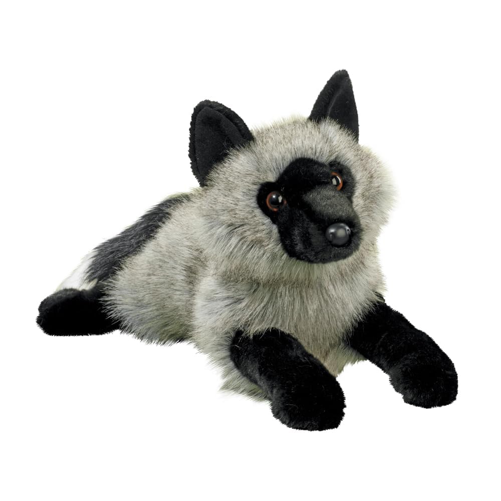 Douglas Sterling plush fox with amber eyes and weighted paws, ready for cuddles.