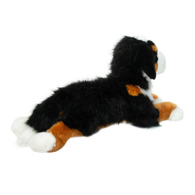 Douglas Trooper Bernese Mountain Dog plush ready for hiking or travel adventures
