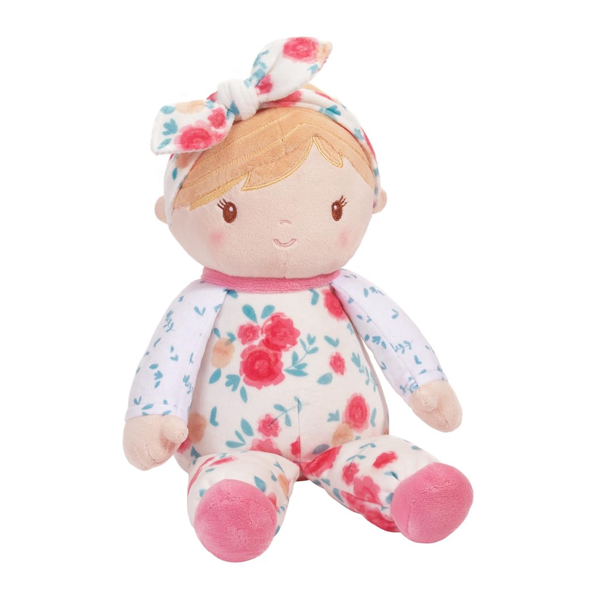 Douglas Vera floral soft doll in flower-print pajamas ready for cozy hugs.