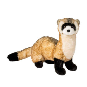 Douglas Vince Black Footed Ferret Plush face, ideal for imaginative play and cuddles.