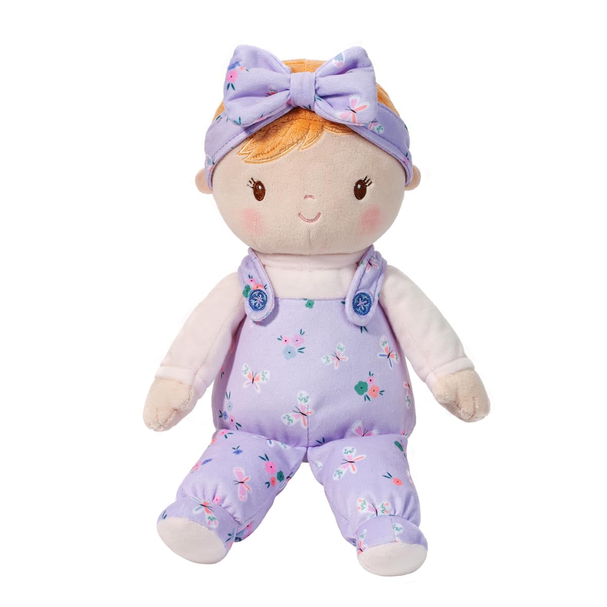 Douglas Willa butterfly flower doll in lavender overalls for imaginative play