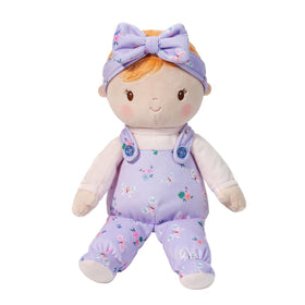 Douglas Willa butterfly flower doll in lavender overalls for imaginative play