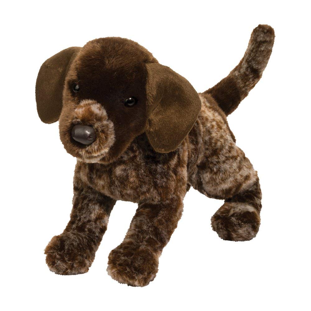 Douglas Wolfgang German Pointer plush, front view with lifelike markings for imaginative play and cuddling.