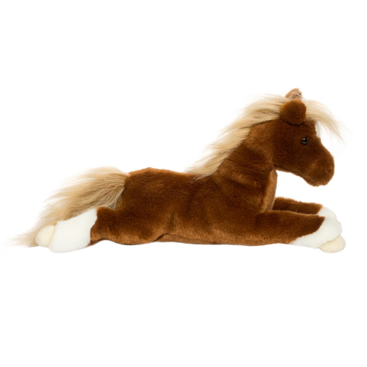 Douglas Wrangler chestnut horse plush - 17-inch length for cuddling sessions.