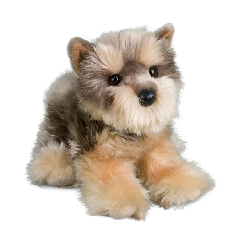 Douglas Yettie Yorkie plush with brown eyes for imaginative play.
