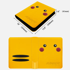 douper Ravaver yellow zipper closure—protects cards from dust and moisture during transport.
